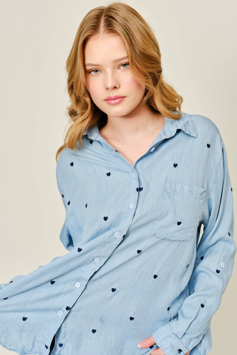 Sophie Chambray Heart Shirt