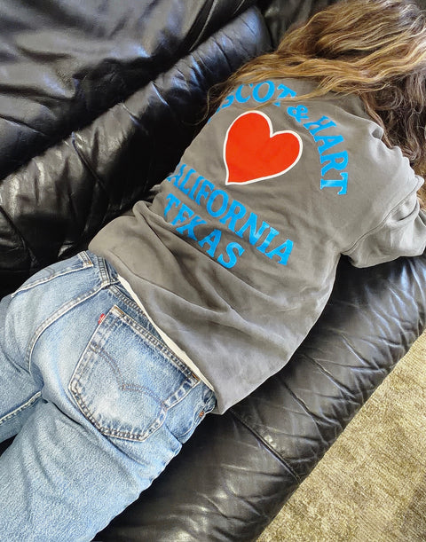 A+H Stroked Heart Pullover