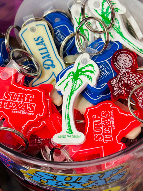 Living The Dream Vinyl Keychain
