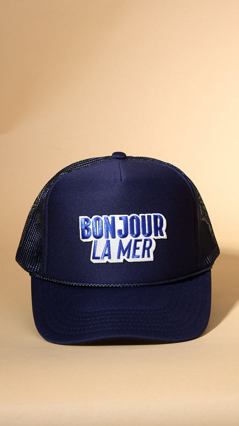 Bon Jour La Mer Patch Trucker