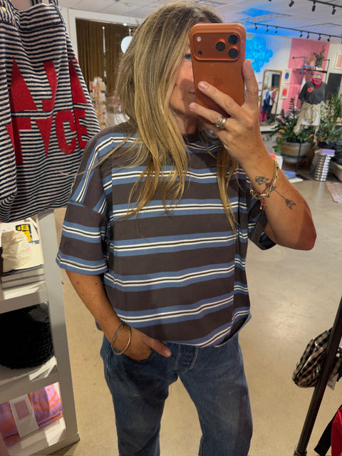 Emery Stripe Oversized Top