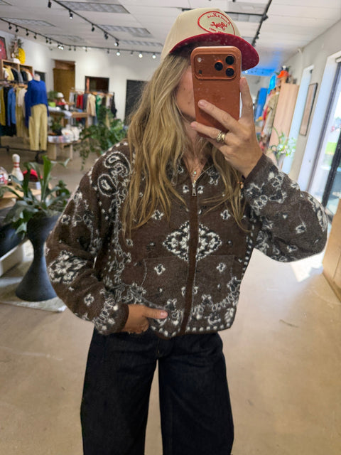Eden Bandana Hooded Cardigan