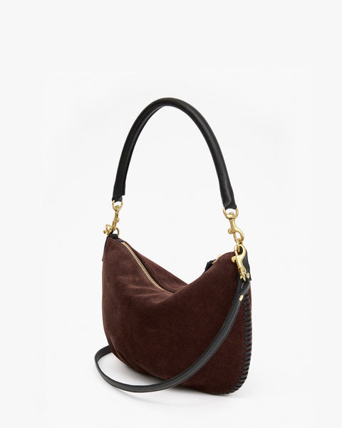 Clare V. Petit Moyen - Truffle Suede w/ Whipstitch