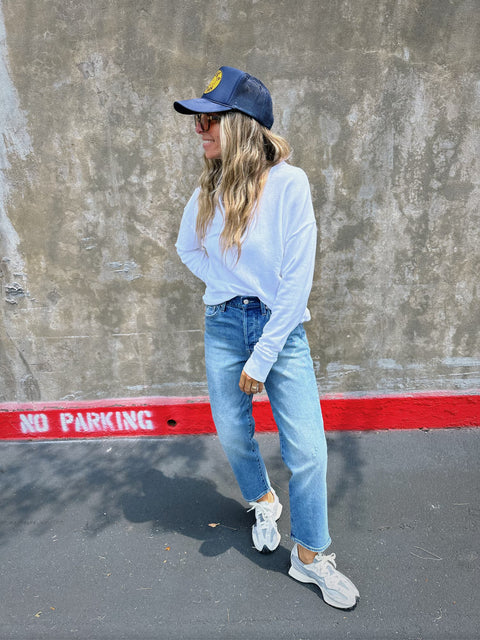 Charlie High Rise Classic Straight Ankle Denim