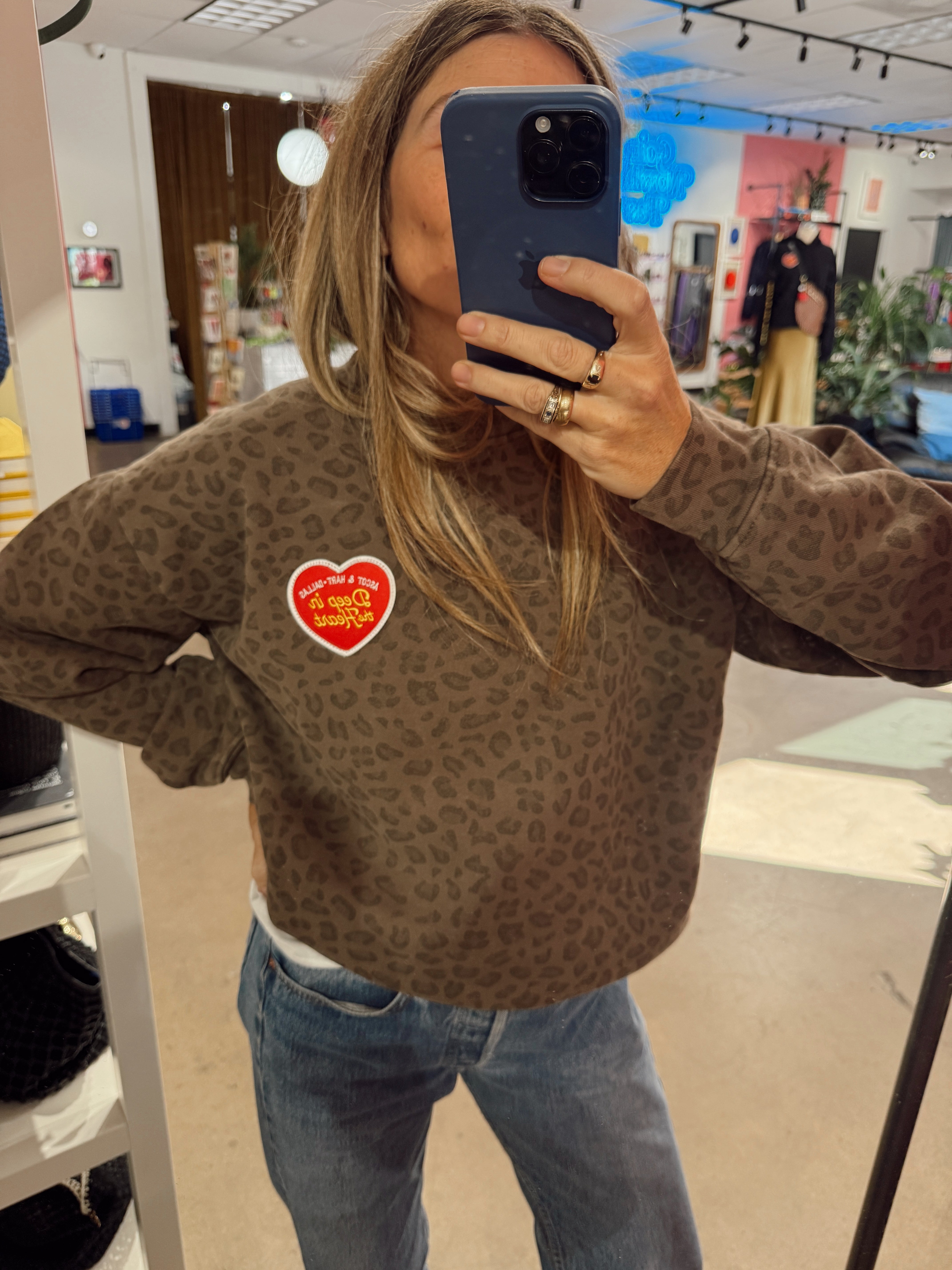 Deep In The Heart Leopard Pullover