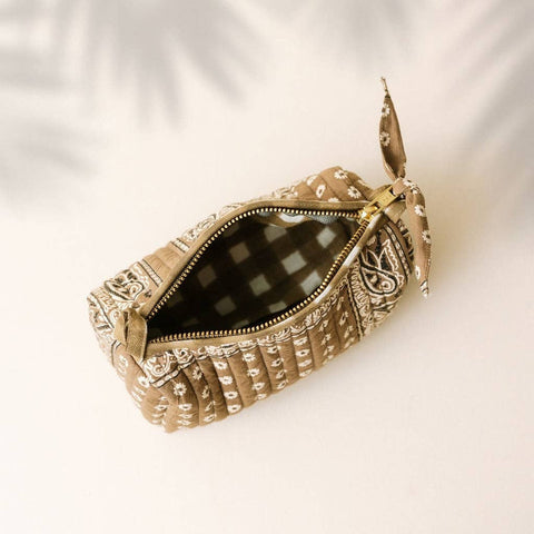 Small Olive Bandana Pouch