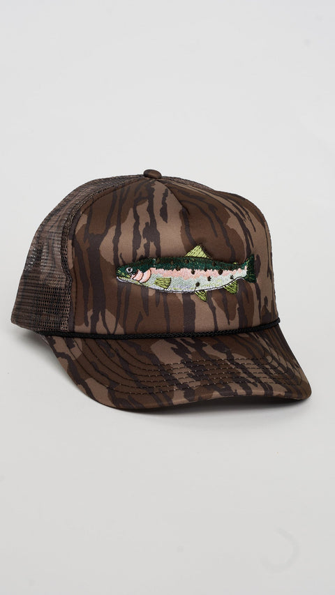 A+H Embroidered Trout Trucker - ascot + hart