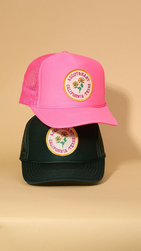 A+H Flower Logo Patch Trucker - ascot + hart