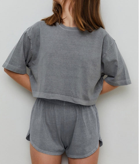 A+H Oversized Crop Tee - ascot + hart