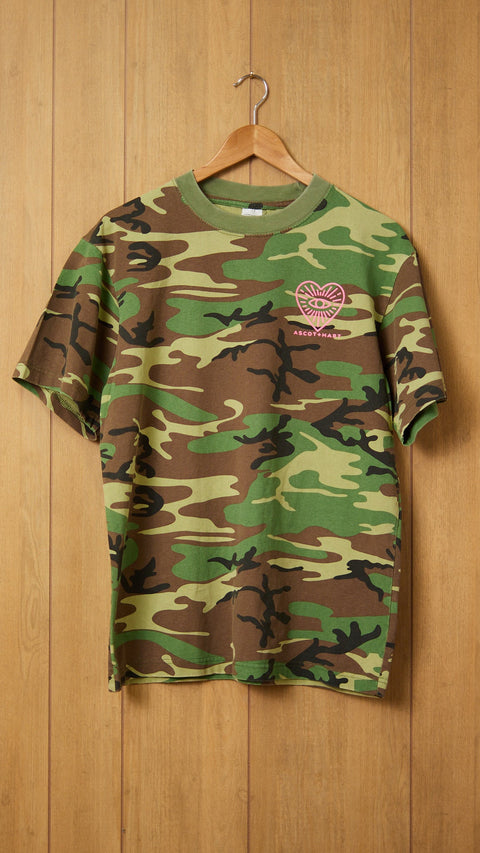 A+H Vintage Camo Heart Eye Tee - ascot + hart