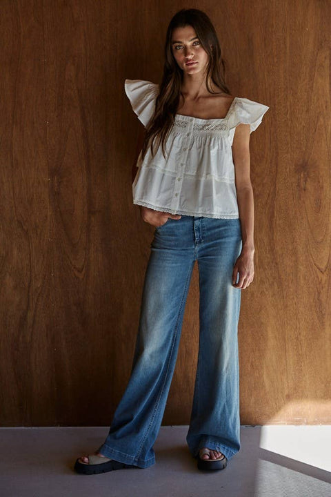 Aila Square Neck Blouse - ascot + hart