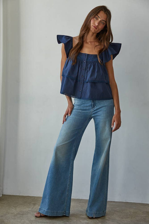 Aila Square Neck Blouse - ascot + hart