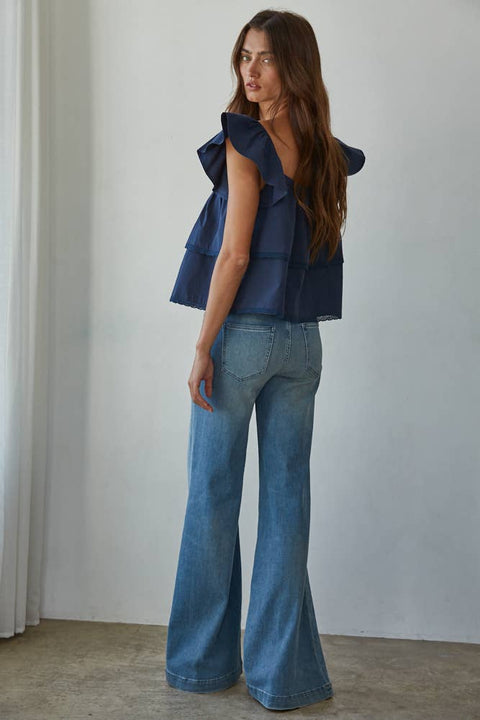 Aila Square Neck Blouse - ascot + hart