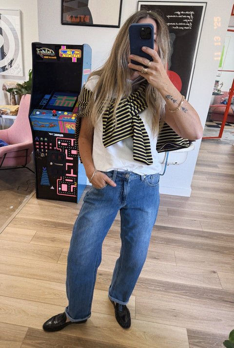 Ainsley Barrel Cuff Jeans - ascot + hart