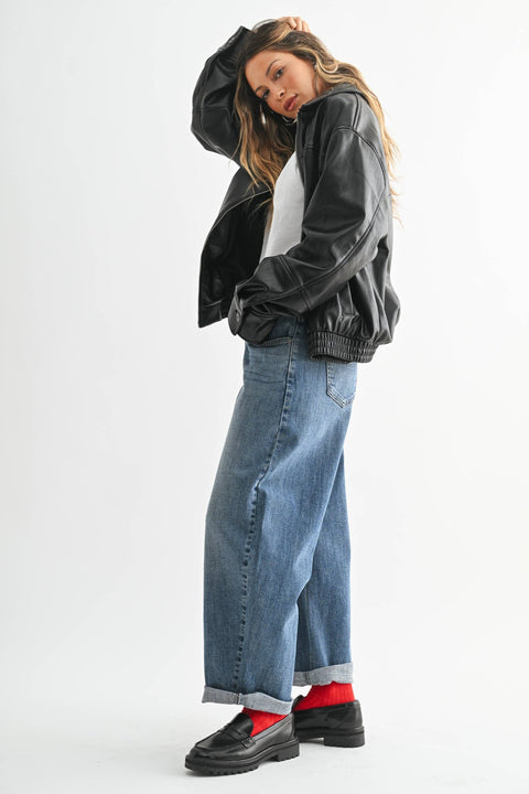 Ainsley Barrel Cuff Jeans - ascot + hart