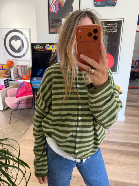 Allen Striped Cardigan - ascot + hart
