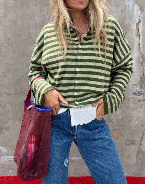 Allen Striped Cardigan - ascot + hart
