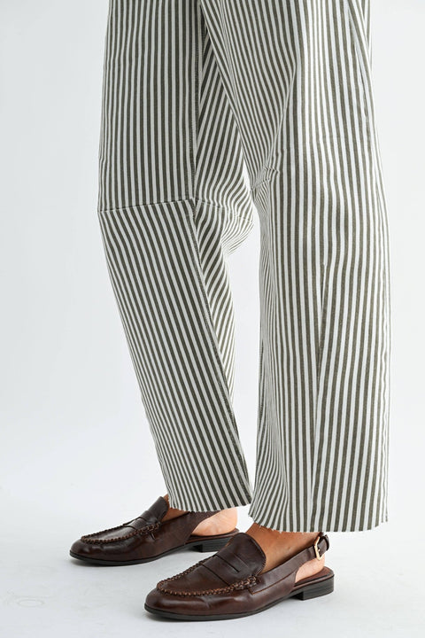 Alyssa Striped Barrel Jeans - ascot + hart
