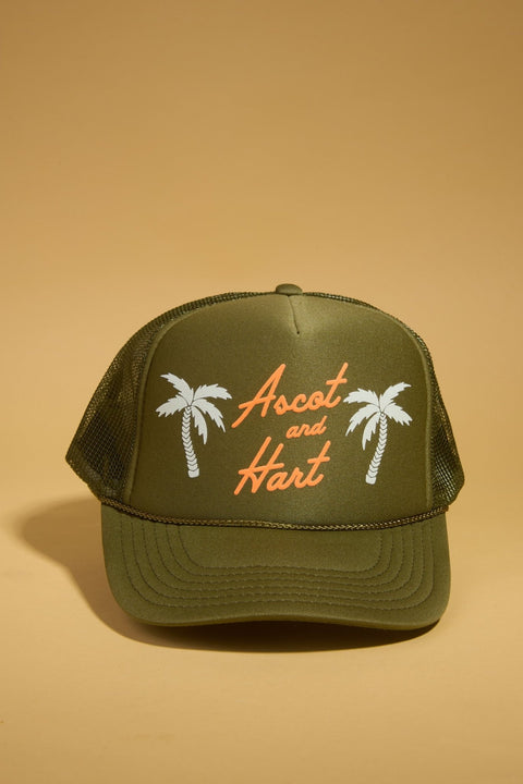 Ascot + Hart Palm Tree Trucker - ascot + hart