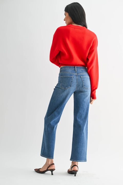 Ashby Mid Rise Wide Leg Jeans - ascot + hart