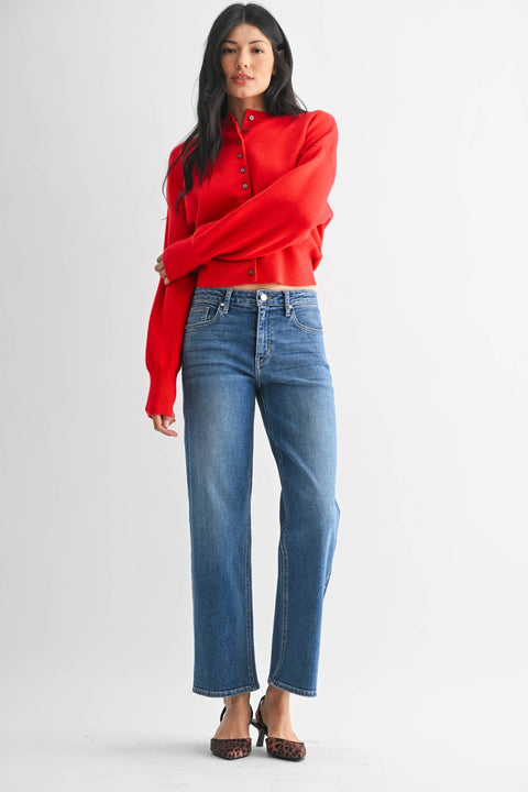 Ashby Mid Rise Wide Leg Jeans - ascot + hart