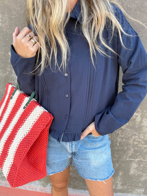 Aubrie Ruffle Blouse - ascot + hart