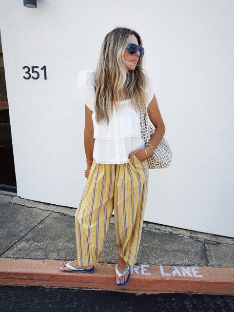Aurora Striped Parachute Pants - ascot + hart