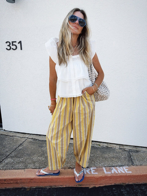 Aurora Striped Parachute Pants - ascot + hart
