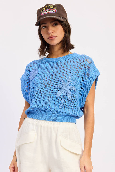 Ava Sleeveless Crochet Top - ascot + hart