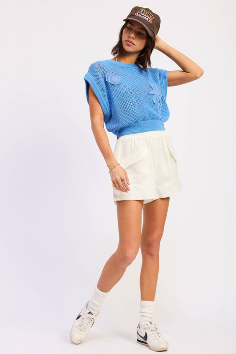 Ava Sleeveless Crochet Top - ascot + hart