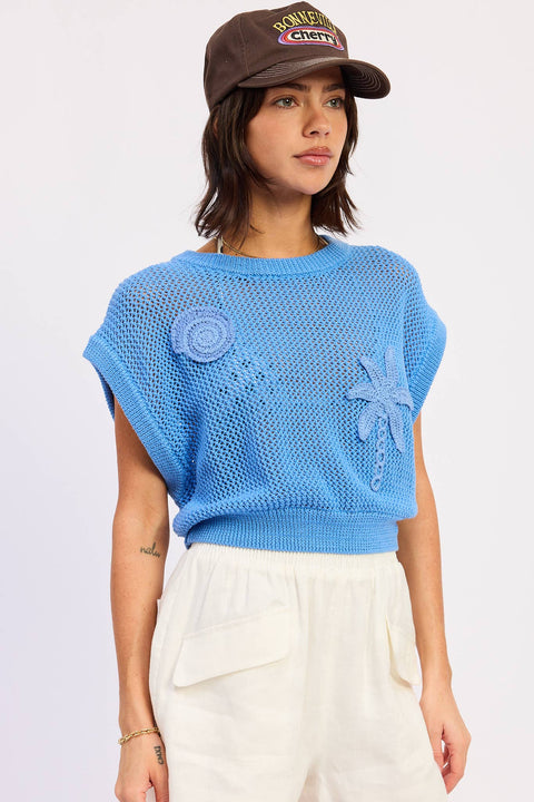 Ava Sleeveless Crochet Top - ascot + hart