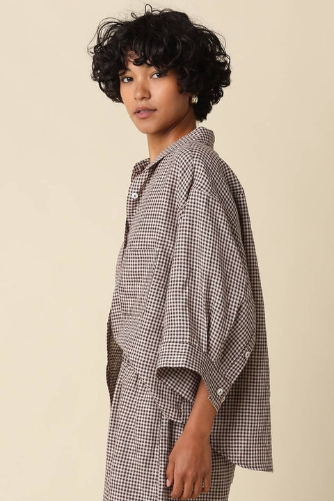 Stella Gingham Linen Shirt