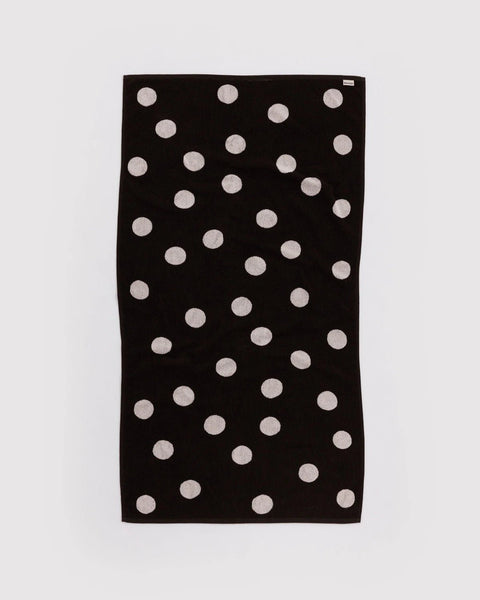 Bath Towel - Cream and Black Polka Dot - ascot + hart
