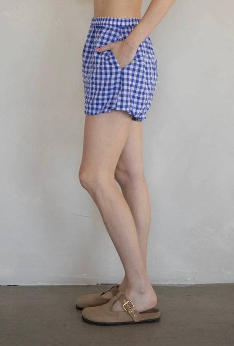 Bella Bubble Gingham Shorts - ascot + hart