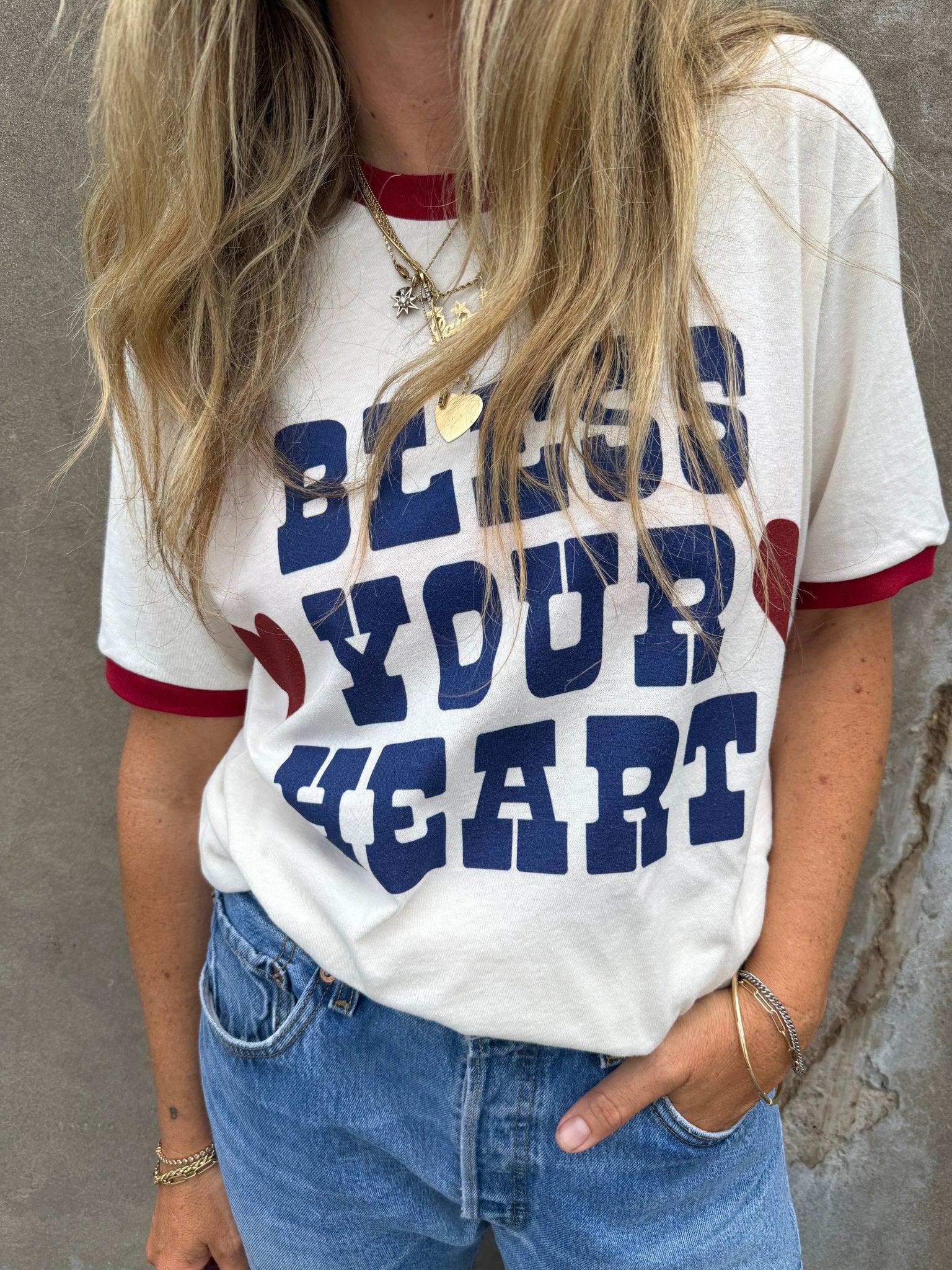 Bless your Heart Ringer Tee - ascot + hart