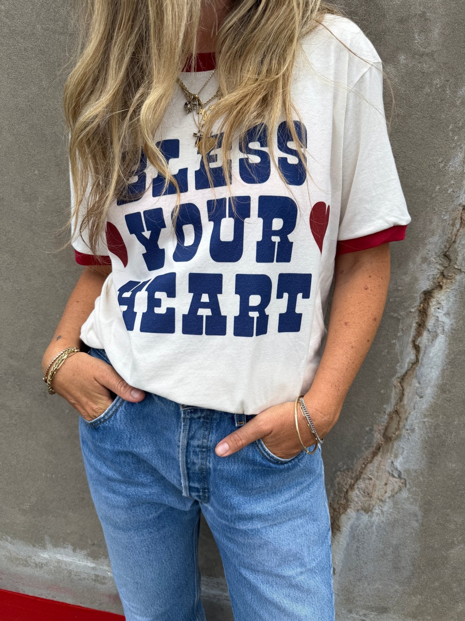 Bless your Heart Ringer Tee - ascot + hart