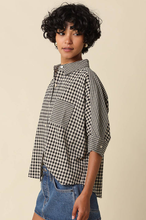 Brielle Gingham Blouse - ascot + hart