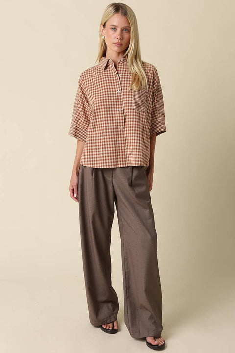 Brielle Gingham Blouse - ascot + hart