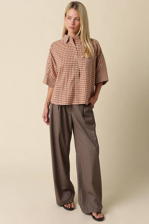 Brielle Gingham Blouse - ascot + hart