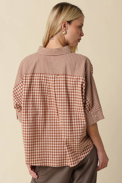 Brielle Gingham Blouse - ascot + hart