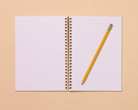 Broken Stripe Letterpress Spiral Notebook - ascot + hart