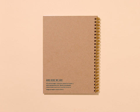 Broken Stripe Letterpress Spiral Notebook - ascot + hart