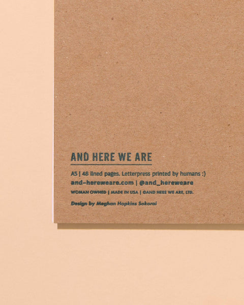Broken Stripe Letterpress Spiral Notebook - ascot + hart
