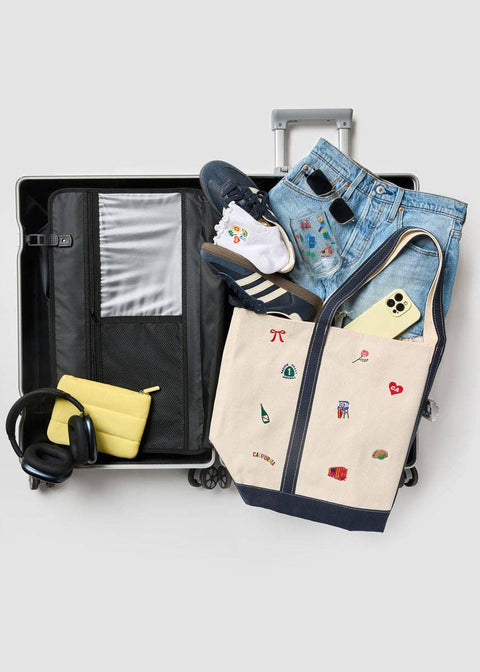California Icons Embroidered Tote Bag - ascot + hart