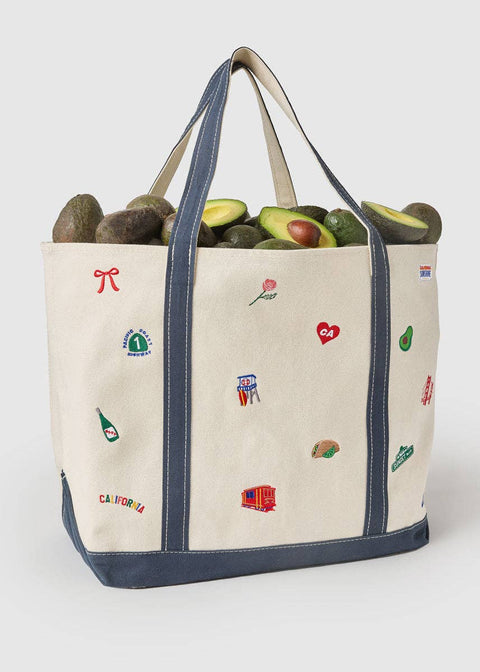 California Icons Embroidered Tote Bag - ascot + hart