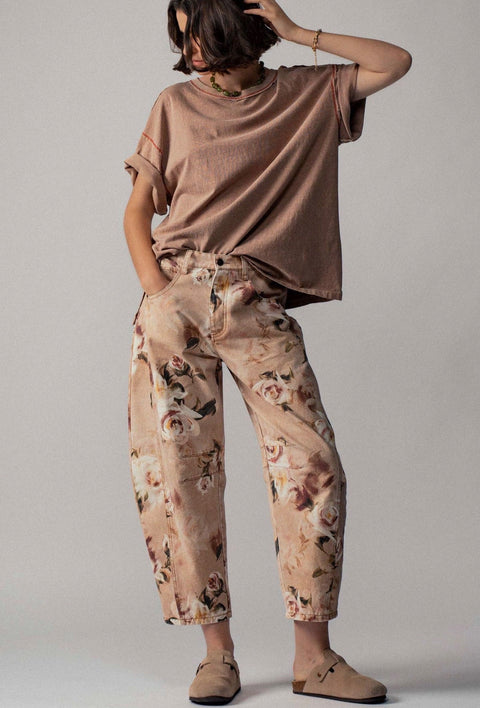 Callie Oversized Mineral Wash Tee - ascot + hart