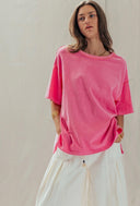 Callie Oversized Mineral Wash Tee - ascot + hart