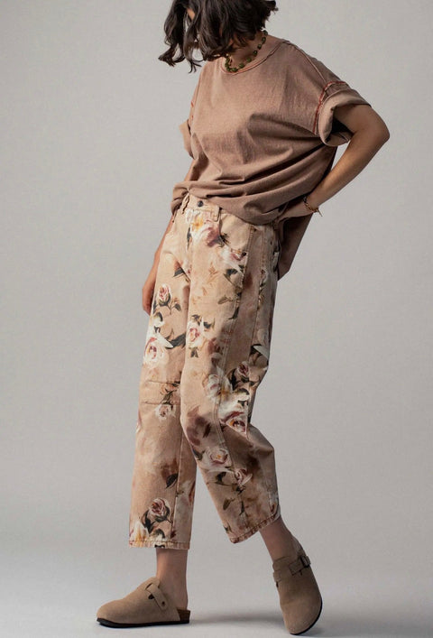 Callie Oversized Mineral Wash Tee - ascot + hart