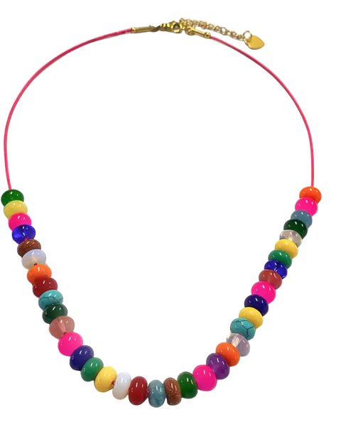 Camp Beaded Gemstone Necklace - ascot + hart