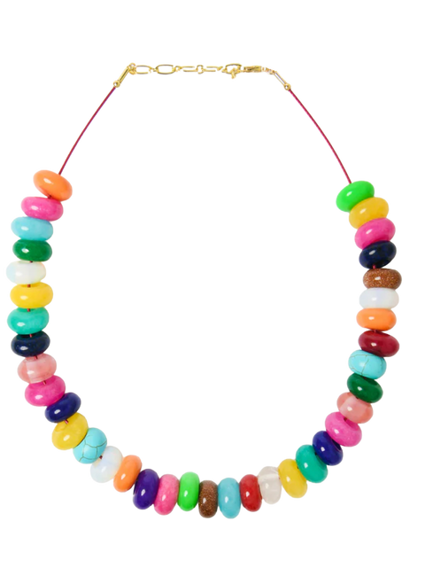 Camp Beaded Gemstone Necklace - ascot + hart